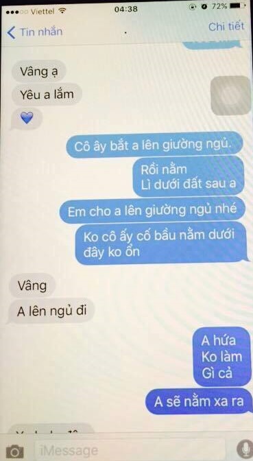Chồng khúm núm nhắn tin xin phép bồ cho được nằm cùng vợ gây phẫn nộ MXH - 2