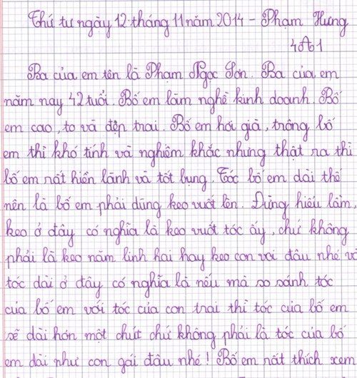 Những bài văn tả thực của trẻ tiểu học khiến giáo viên quot;cạn lờiquot; - 2