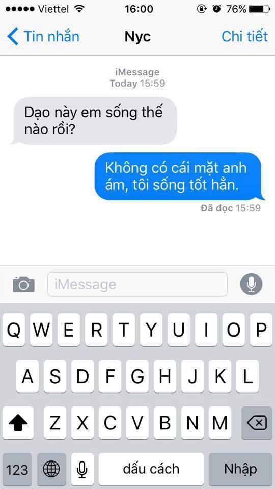 Cười đau bụng với loạt tin nhắn của tình cũ “phũ” đừng hỏi! - 12