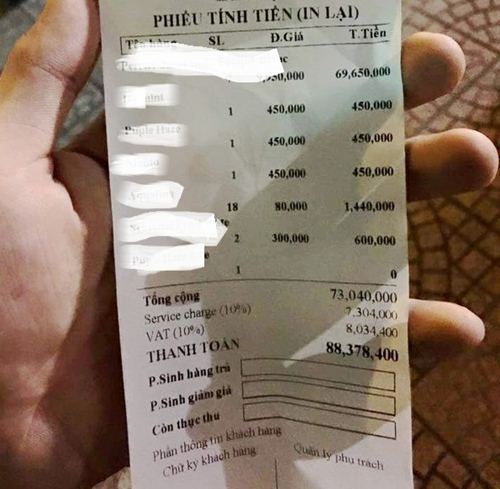 quot;Toát mồ hôiquot; khi nhìn hóa đơn thanh toán một quot;bữa ăn nhà người taquot; lên tới tiền trăm triệu - 3
