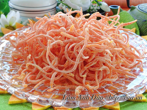 Mứt cà rốt sợi ngọt thơm ngày Tết - 9