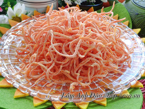 Mứt cà rốt sợi ngọt thơm ngày Tết - 11