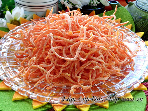 Mứt cà rốt sợi ngọt thơm ngày Tết - 10