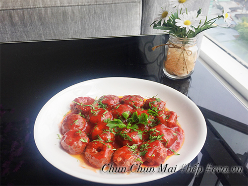 Đổi vị với thịt bò viên phô mai sốt tương cà ngon mê ly - 9