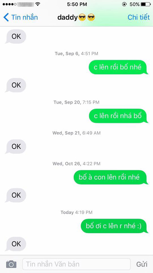Cười bò với những tin nhắn giữa bố mẹ và con khi phụ huynh quá “kiệm lời” - 1