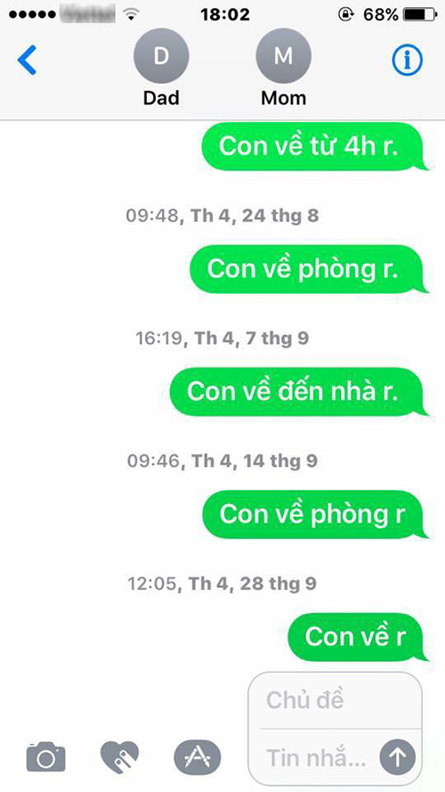 Cười bò với những tin nhắn giữa bố mẹ và con khi phụ huynh quá “kiệm lời” - 7