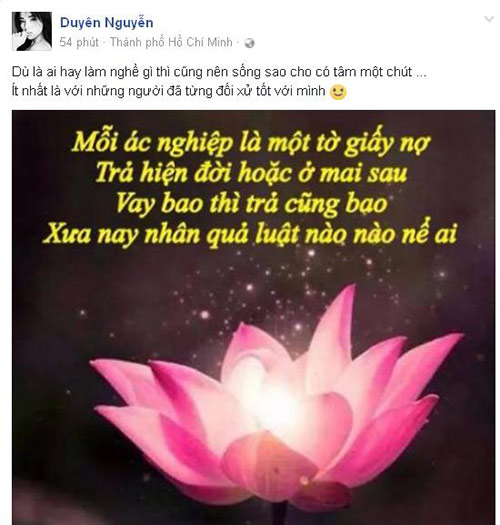 Hoa hậu Kỳ Duyên dùng luật nhân quả ám chỉ việc bị tung ảnh amp;#34;chơi xấuamp;#34; - 3