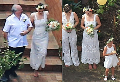 Chân dài Miranda Kerr bất ngờ làm phù dâu trong lễ cưới đồng tính của em trai - 1