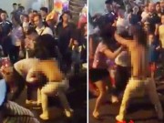 Clip Eva - Bị giật tung áo, cô gái vẫn lao vào đánh nhau giữa phố Hàng Mã