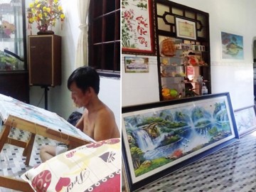 Ông bố Việt thêu tranh nhanh đẹp hơn cả vợ và con gái khiến chị em "ngả nón" bái phục