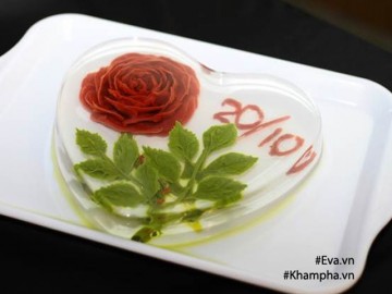 “Thánh tỉa thạch rau câu 3D” dạy làm hoa hồng tặng mẹ ngày 20/10 chỉ bằng kim tiêm