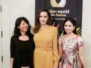 Giải trí - Hà Phương - Em gái tỷ phú của Cẩm Ly gặp gỡ riêng minh tinh Angelina Jolie ở Hollywood