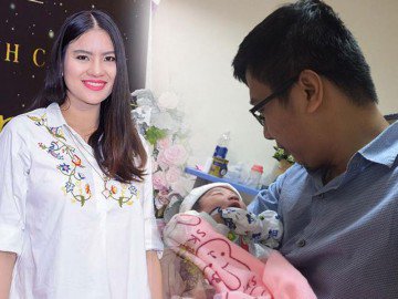"Gái quê" Lê Thị Phương và ông xã hạnh phúc đón con gái đầu lòng