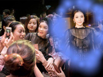 Ăn mặc quá gợi cảm, Lý Nhã Kỳ khiến hàng trăm fans hâm mộ vây kín không rời