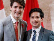 Chồng HH Thu Thảo khiến nhiều người “phát hờn” khi chụp ảnh cùng Thủ tướng Canada