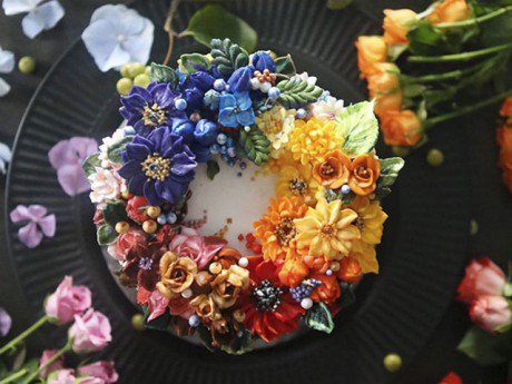 Những chiếc bánh hoa kem bơ đẹp nhường này bạn có nỡ ăn không?