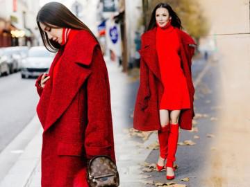 Hồ Quỳnh Hương khoe street style Giáng Sinh đẹp lung linh giữa lòng Paris