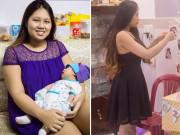 Bà bầu - Cuộc "lột xác" ngoạn mục giảm từ 100kg xuống còn 50kg sau sinh của mẹ 9X