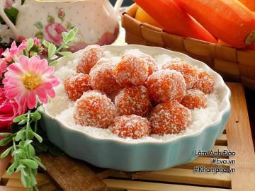 Kẹo cà rốt vị cam lăn dừa dành cho bé ngày Tết