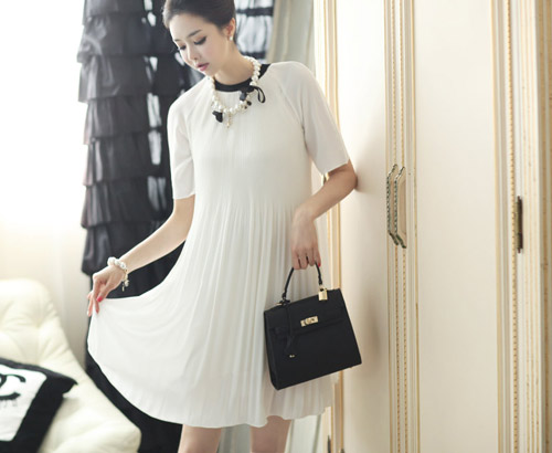 Mua Đầm bầu, váy bầu thiết kế rớt vai cách điệu cho bầu diện tết V555 - 2XL  tại Shop Bầu Coca | Tiki