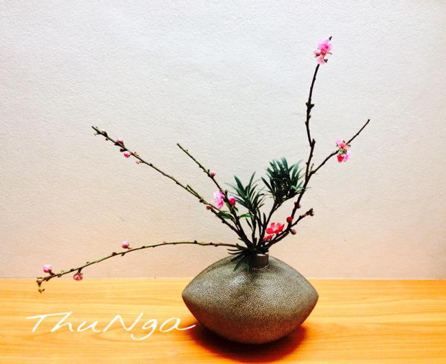 6. Chị Thu Nga theo đuổi nghệ thuật cắm hoa Nhật Bản - Ikebana
