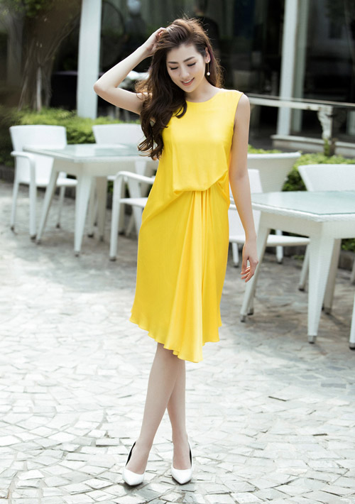 Á hậu Tú Anh gợi ý chọn váy đầm du xuân tôn dáng che khuyết điểm - 14