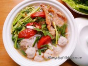 Bếp Eva - Bún chả cá viên nóng hổi cho bữa sáng