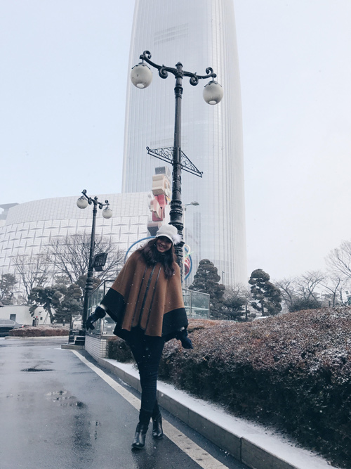 Vương Thu Phương chịu lạnh tê tái để tạo dáng dưới trời mưa tuyết - 5