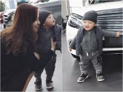 Làng sao - Con trai Ly Kute lớn phổng phao, đọ dáng "ngầu" bên xe hơi