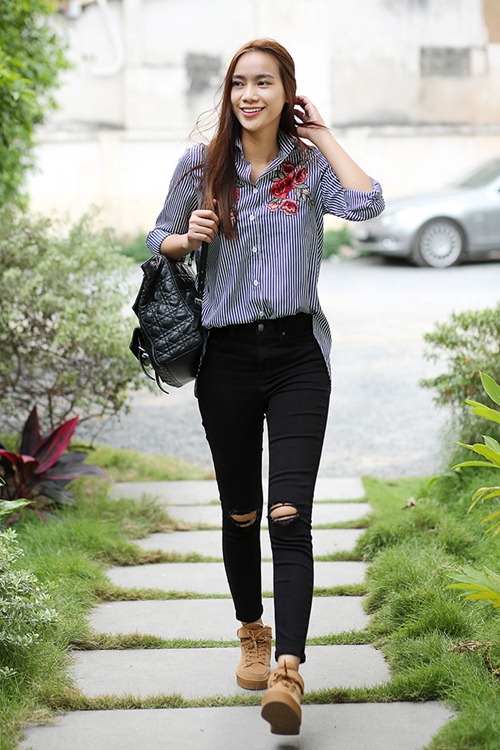 Nhạc sĩ Đức Trí trìu mến nhìn Trương Kiều Diễm tập hát - 2