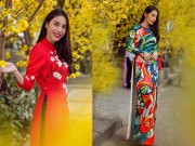 Thời trang - Thủy Tiên diện áo dài xuân cuốn hút trên phố Sài Gòn