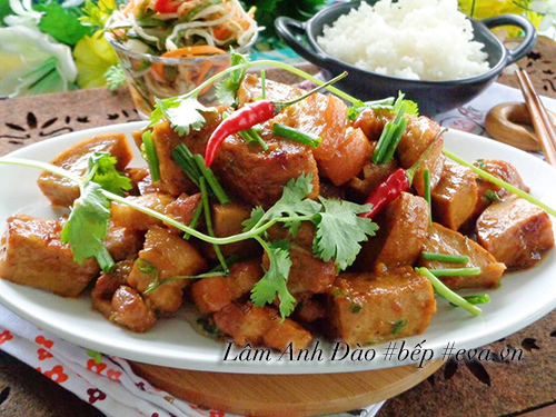 Tận dụng chả thừa sau Tết, làm món chả kho thịt - 12