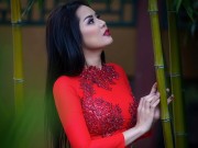 Thời trang - Hoa hậu Người Việt Thế giới 2017 Jasmine Le diện áo dài đi lễ chùa