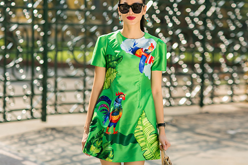 Fashionista Sài Gòn du xuân với váy áo họa tiết gà trống - 6