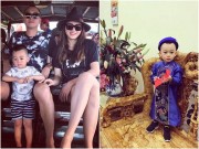 Làng sao - Vợ chồng Ngọc Thạch đưa con trai đi Vũng Tàu chơi Tết cùng ông bà ngoại