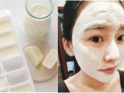 Làm đẹp - Lấy gói sữa bỏ vào ngăn đá cho đông lại rồi chà lên mặt xem điều gì xảy ra