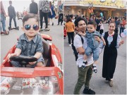 Làng sao - Tóc xoăn, lái xe sành điệu, con trai Phan Hiển - Khánh Thi "hớp hồn" người đối diện