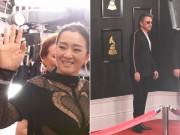 Làng sao - Bạn trai ngoại quốc của Củng Lợi vô tình lọt vào ống kính khi tới Grammy