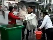 Clip Eva - Chú rể giật mình ném cô dâu vào thùng rác