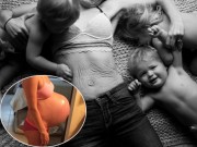 Bà bầu - Không thể ngờ, mang 3 thai đã khiến bụng mẹ thay đổi kinh khủng thế này!