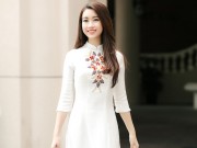 Thời trang - Xao lòng vì vẻ đẹp tinh khôi không tỳ vết của HH Mỹ Linh trong tà áo dài trắng