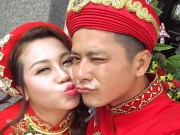 Làng sao - Hoàng Anh điển trai, nhí nhảnh chu môi hôn vợ Việt kiều trong lễ rước dâu