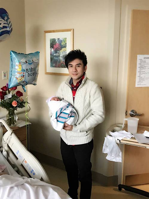 Bà xã Đan Trường vừa sinh con trai đầu lòng nặng 3,5kg tại Mỹ - 1