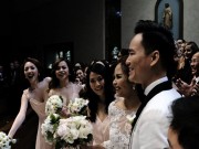 Làng sao - Trọn hình ảnh hôn lễ tại nhà thờ của Đình Bảo AC&M, Tóc Tiên xinh đẹp làm phù dâu