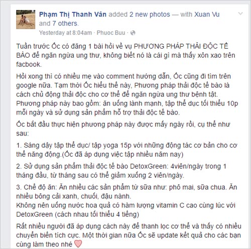 Phương pháp thải độc tế bào amp;#34;gây sốtamp;#34; đang được Ốc Thanh Vân, Thúy Hạnh quan tâm - 2