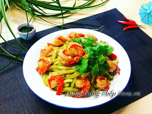 Đơn giản mà ngon cơm với su su xào tôm - 9