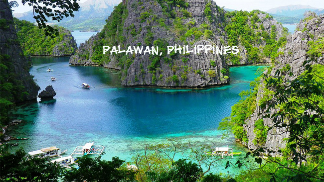 Palawan là một đảo nằm ở phía Tây Nam Philippines, nơi đây nổi tiếng với làn nước trong xanh, các vách đá dựng đứng, hang động kỳ bí, đầm phá trong xanh và những khu rừng rậm xanh mướt nổi lên giữa đại dương.
