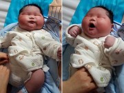 Bà bầu - Bé sơ sinh khổng lồ vừa chào đời đã sở hữu cặp má bánh bao cực đáng yêu