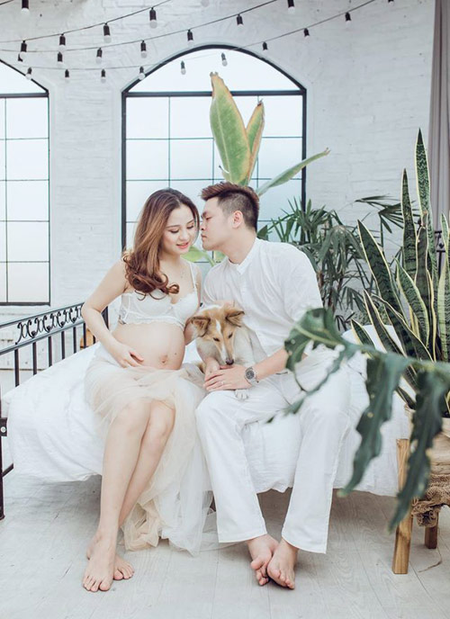 Mẹ 9x xinh như hoa tự tin mặc nội y “khoe bụng bầu chứ không khoe thân thể” - 12