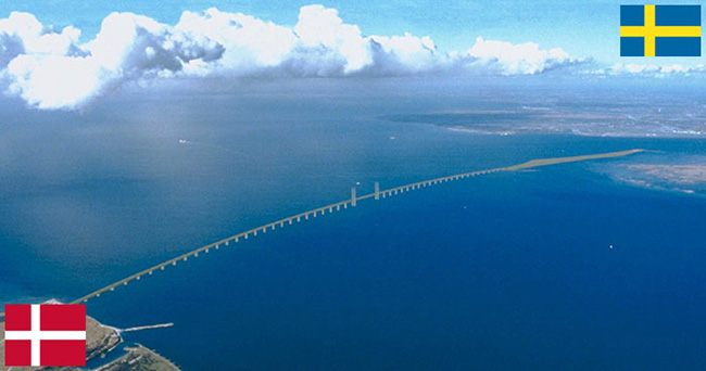 Đan Mạch và Thụy Điển

Đường biên giữa Đan Mạch và Thụy Điển là cây cầu Oresund. Cầu nối liền Copenhagen (Đan Mạch) với bờ nam Thụy Điển.
